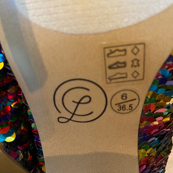 Chinese Laundry leather heels with sparkly flippable sequins - size 6 - … - Picture 12 of 16